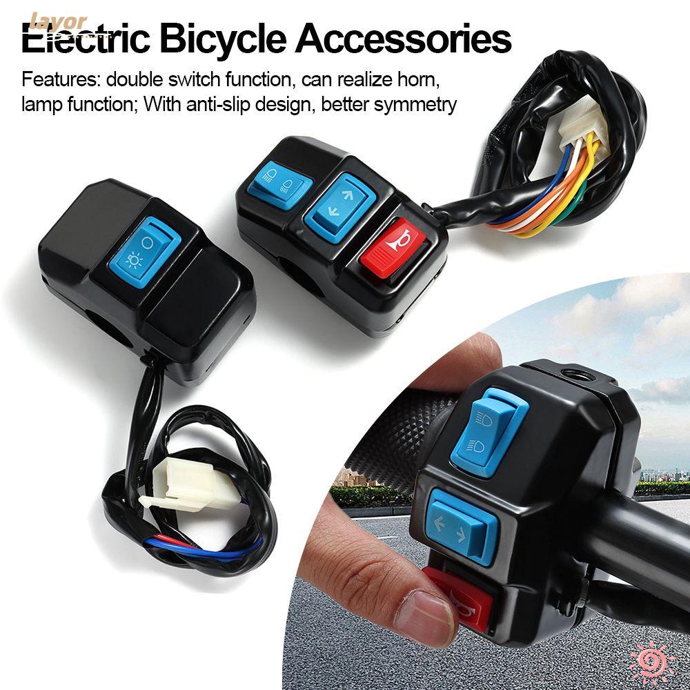 Bộ Phận Còi / Đèn 3 Trong 1 Gắn Tay Lái Xe Đạp Điện