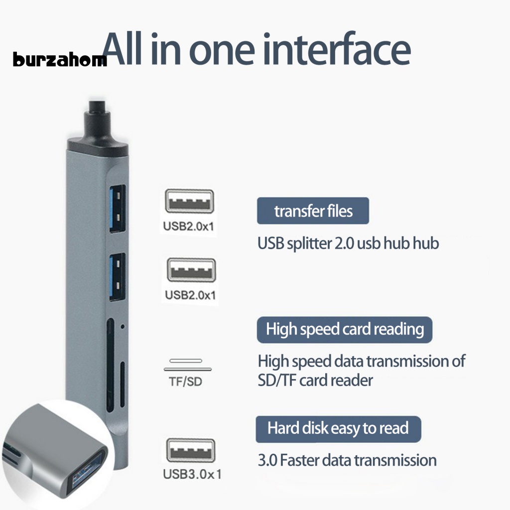Bộ Chia Cổng USB Type-C USB 2.0 / 3.0 Chất Liệu Hợp Kim Nhôm
