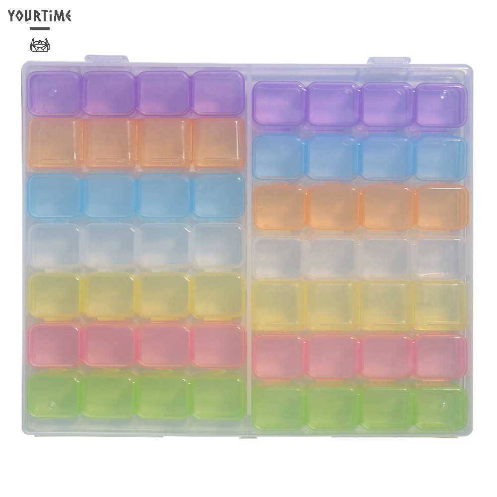 Hộp Nhựa 56 Ngăn Đựng Phụ Kiện Trang Trí Móng Tay