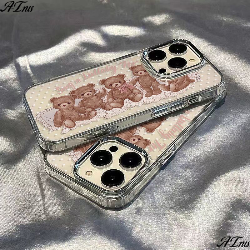✅Ốp Điện Thoại Mềm Hình Năm Chú Gấu Nhỏ Đơn Giản Chống Sốc Cho Apple Iphone 11I 12Plusmax13 IOSU 87 14pro