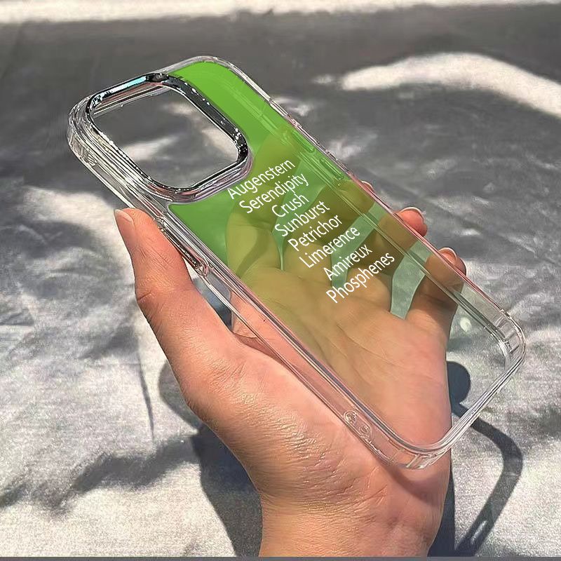 ✅Ốp Điện Thoại Mềm Chống Sốc Màu Gradient Xanh Lá Cho Iphone 14pro max 11 127 8plus13 M2YY