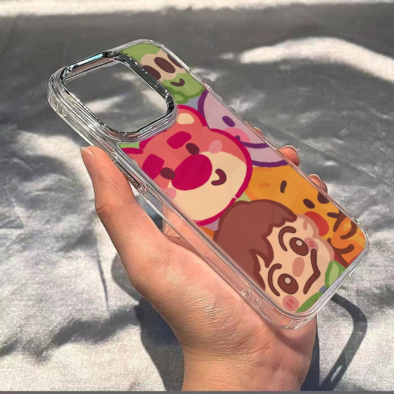 ✅Ốp Điện Thoại Dẻo Họa Tiết Gấu &amp; Dâu Tây Dễ Thương Chống Sốc Cho Iphone11In 13iPhone12 7 814pro max ZZ86