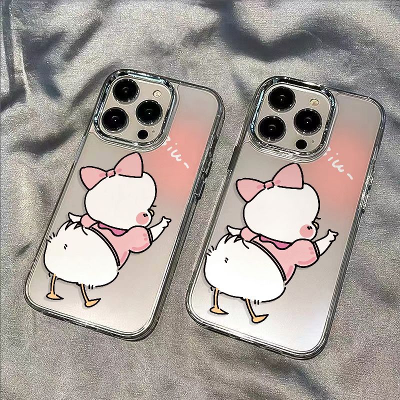 ✅Ốp Điện Thoại Dẻo Họa Tiết Chú Vịt / Hồng Dễ Thương Chống Sốc Cho Iphone max13 11714pro plus8iPhone12 PZQS
