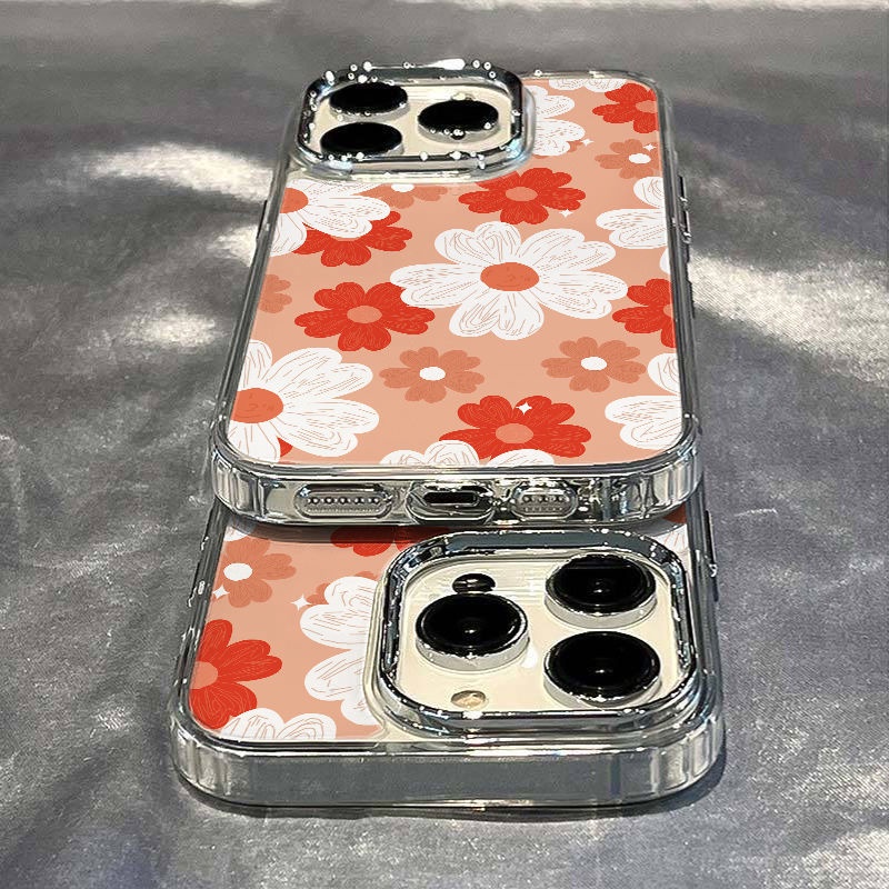 ✅Ốp Điện Thoại Mềm Chống Sốc Họa Tiết Hoa Đơn Giản Cho Iphone 8 14pro 1213 117 ST4C