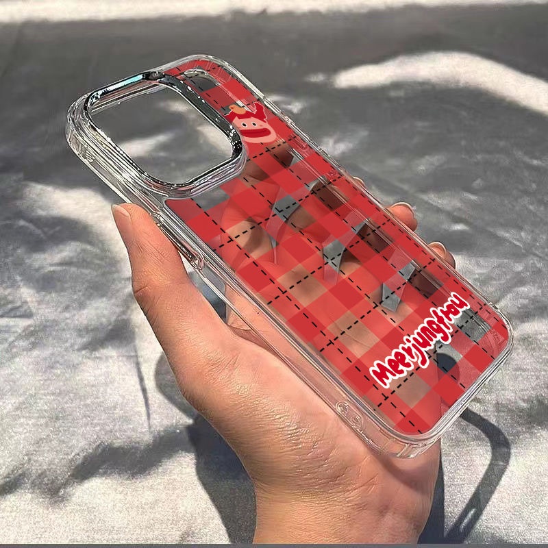 ✅Ốp Điện Thoại Dẻo Họa Tiết Kẻ Ô Chống Sốc Cho Iphone 12 5YWE Max 13814proplus 11 7