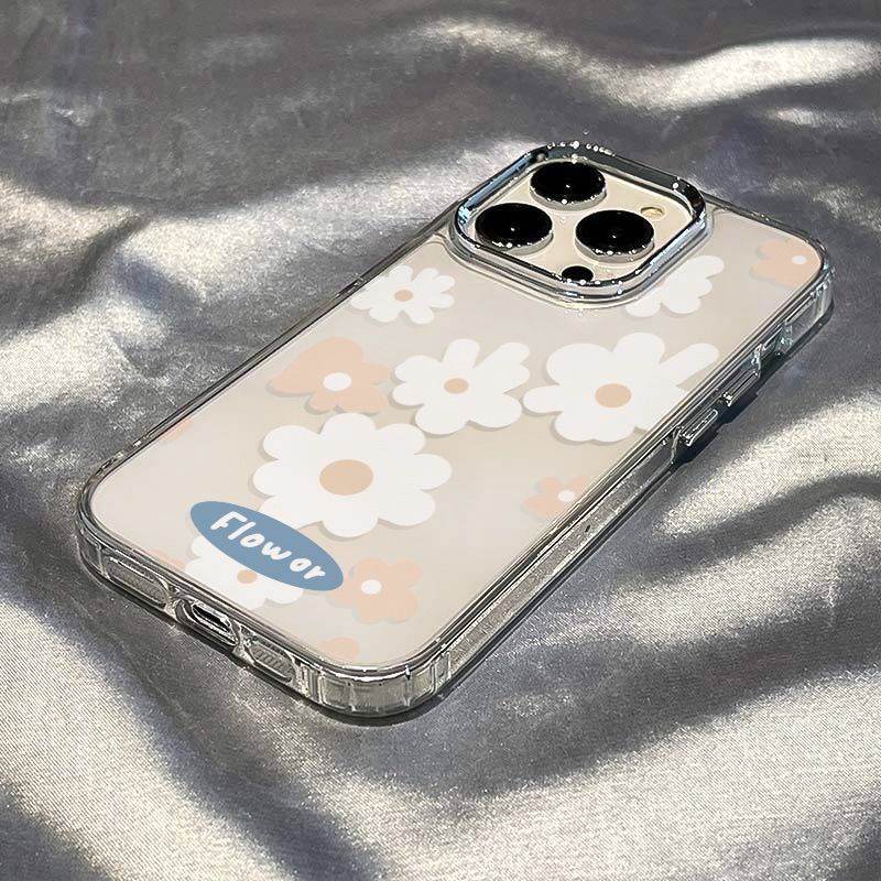 ✅Ốp Điện Thoại Dẻo Họa Tiết Hoa Cúc Đơn Giản Chống Sốc Cho iPhone12 / 14pro 11xs7max 13 plus8