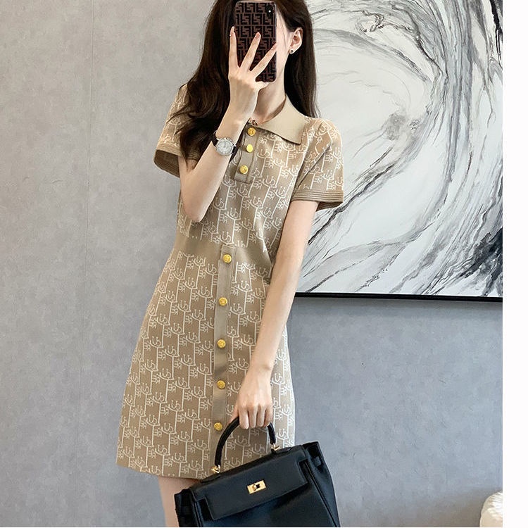 Đầm Dệt Kim Dáng Ôm In Họa Tiết Thời Trang Mùa Hè 2023 Phong Cách Pháp Cổ Điển Sang Trọng Dành Cho Nữ