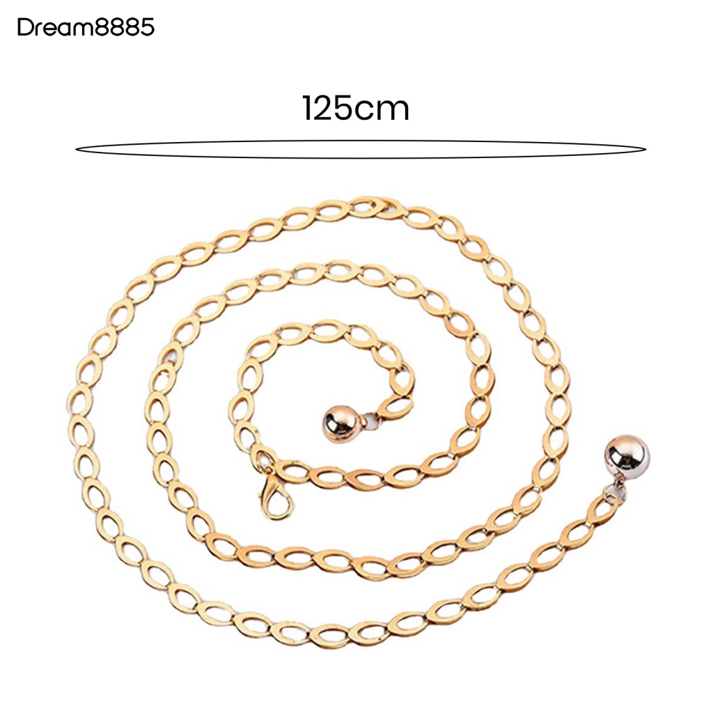 Dây Đeo Thắt Lưng Dạng Xích Mặt Tròn Khắc Họa Tiết Rỗng Chống Vỡ Mabrem85