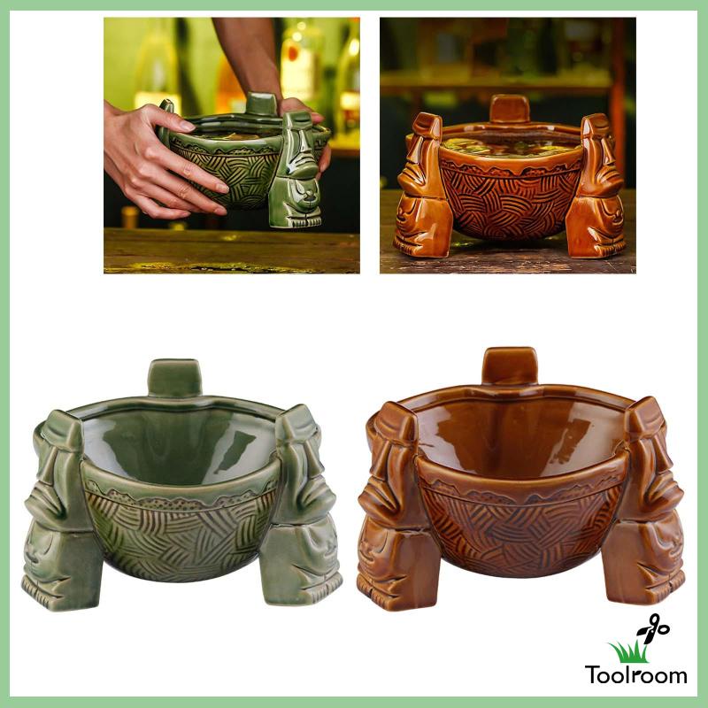 Cốc Uống Nước Bằng Sứ 1000ml Chủ Đề Tiki Sáng Tạo