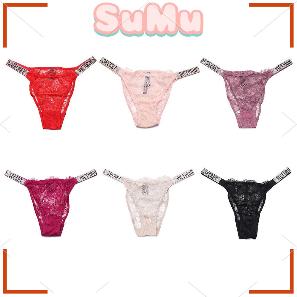Quần Lót Lụa Thoáng Khí In Chữ Cái Cho Nữ|Quần Lót Lưng Thấp Thiết Kế Quyến Rũ Hợp Thời Trang