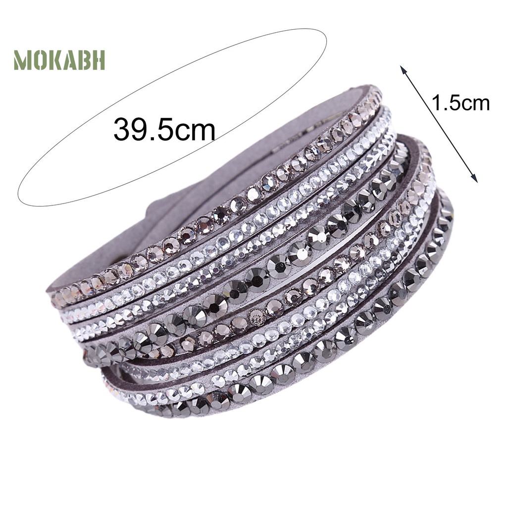 Vòng Tay Nhiều Lớp Đính Đá Theo Phong Cách Bohemian Dành Cho Nữ