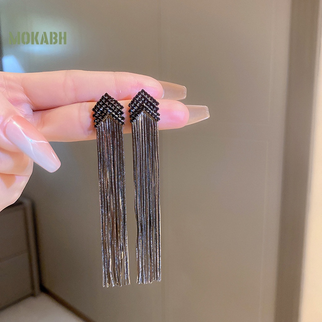 1 Đôi Bông Tai Hình Mũi Tên Đính Đá Thời Trang Dành Cho Nữ