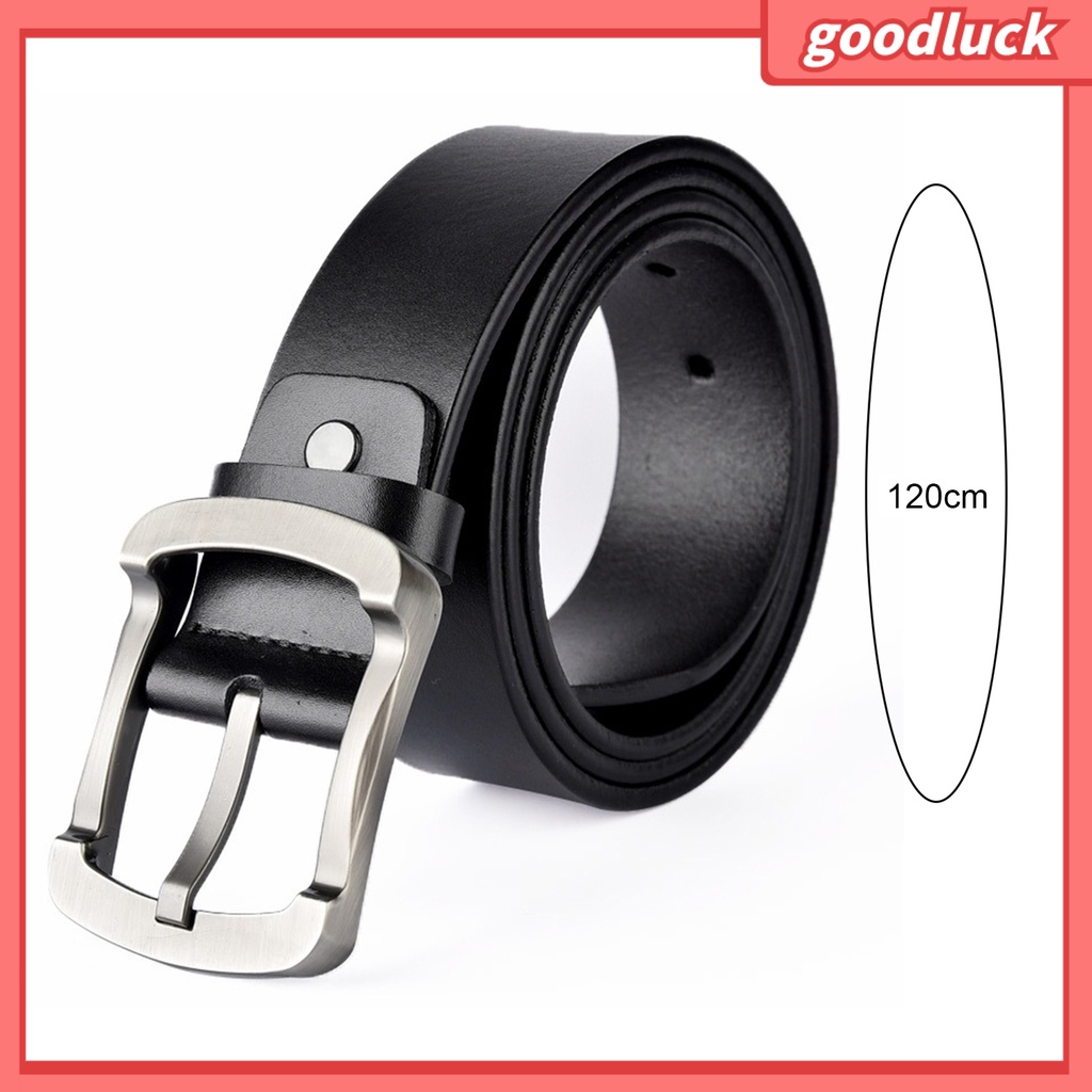 Thắt Lưng Da Giả Dày Màu Trơn Chống Vỡ / Mài Mòn Phong Cách Vintage Cho Nam