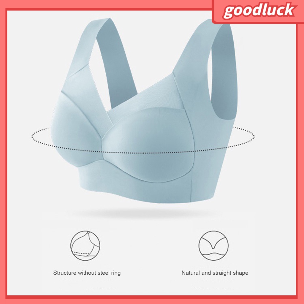 [GLO] Áo Lót Thể Thao Không Đường May Vải Lụa Lạnh Nâng Ngực Lưng Chữ U Dây Bản Rộng Mặc Hàng Ngày Cho Nữ
