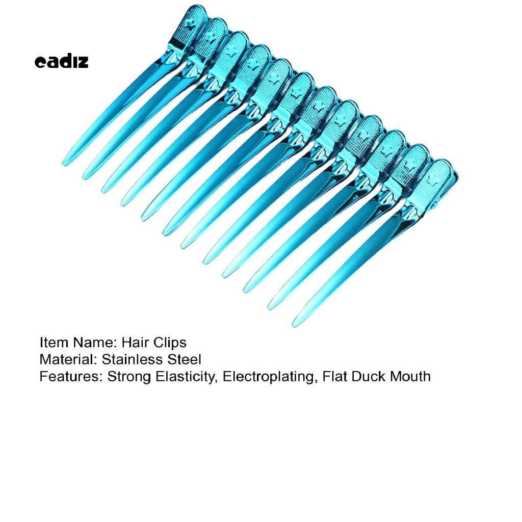 Hộp 12 Kẹp Mỏ Vịt Mạ Điện Dùng Tạo Kiểu Tóc Đa Năng DIY