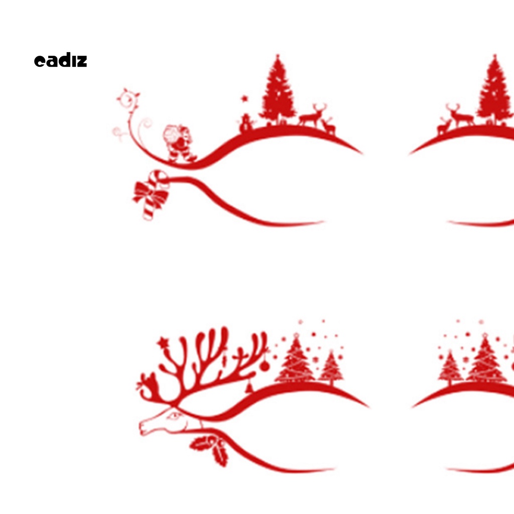 Set 4 Cặp Miếng Dán Kẻ Mắt Giả Trang Điểm Giáng Sinh Tiện Lợi