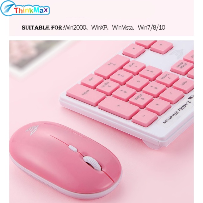 Thinkmax Combo Chuột Và Bàn Phím Quang Không Dây Di Động Không Gây Tiếng Ồn Cho PC