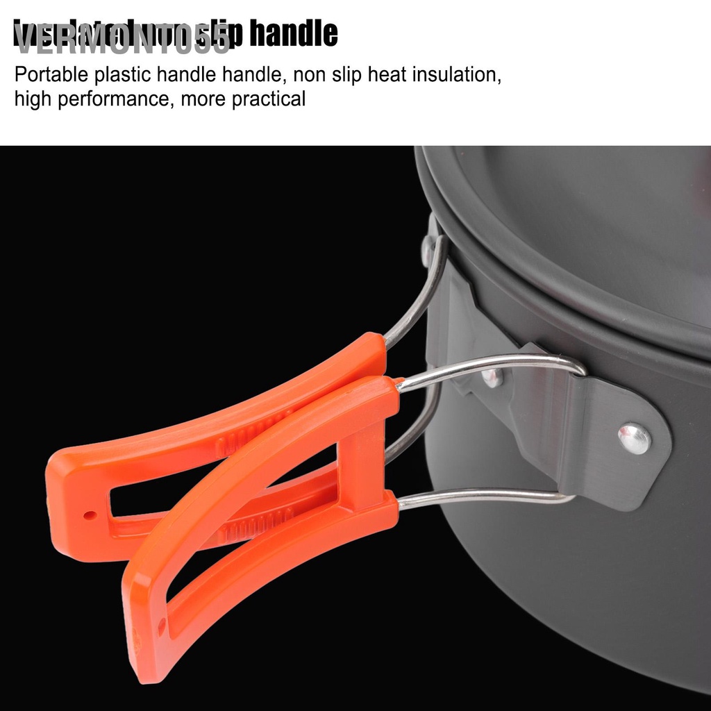 Vermont055 Bộ Nồi Cắm Trại Ngoài Trời Với Đồ Ăn Dụng Cụ Nấu Nướng Chống Dính Cho Câu Cá Dã Ngoại