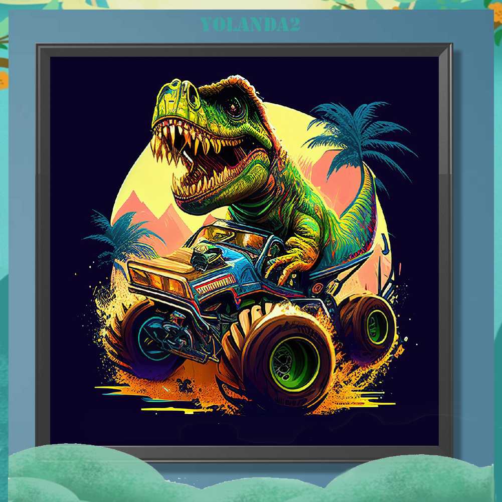 Tranh Đính Đá Kim Cương Toàn Bộ 5D DIY Hình Khủng Long