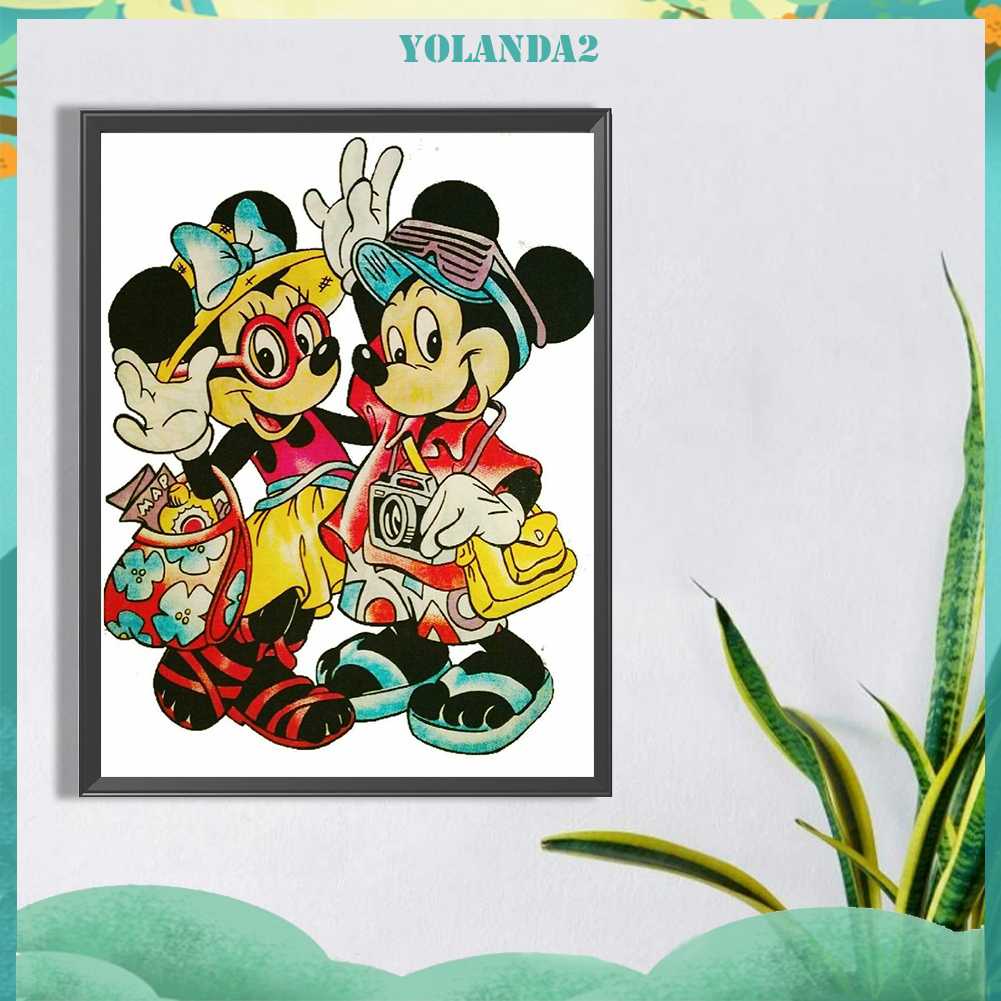 Tranh Đính Đá Kim Cương Toàn Bộ 5D DIY Hình Vẽ Chuột Mickey