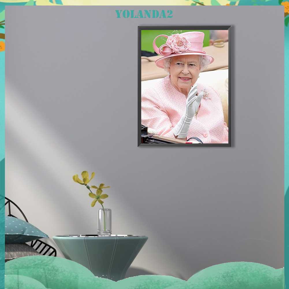 Bộ Tranh Đính Đá 5D Họa Tiết Nữ Hoàng Anh Quốc Độc Đáo DIY Dùng Trang Trí Nhà Cửa