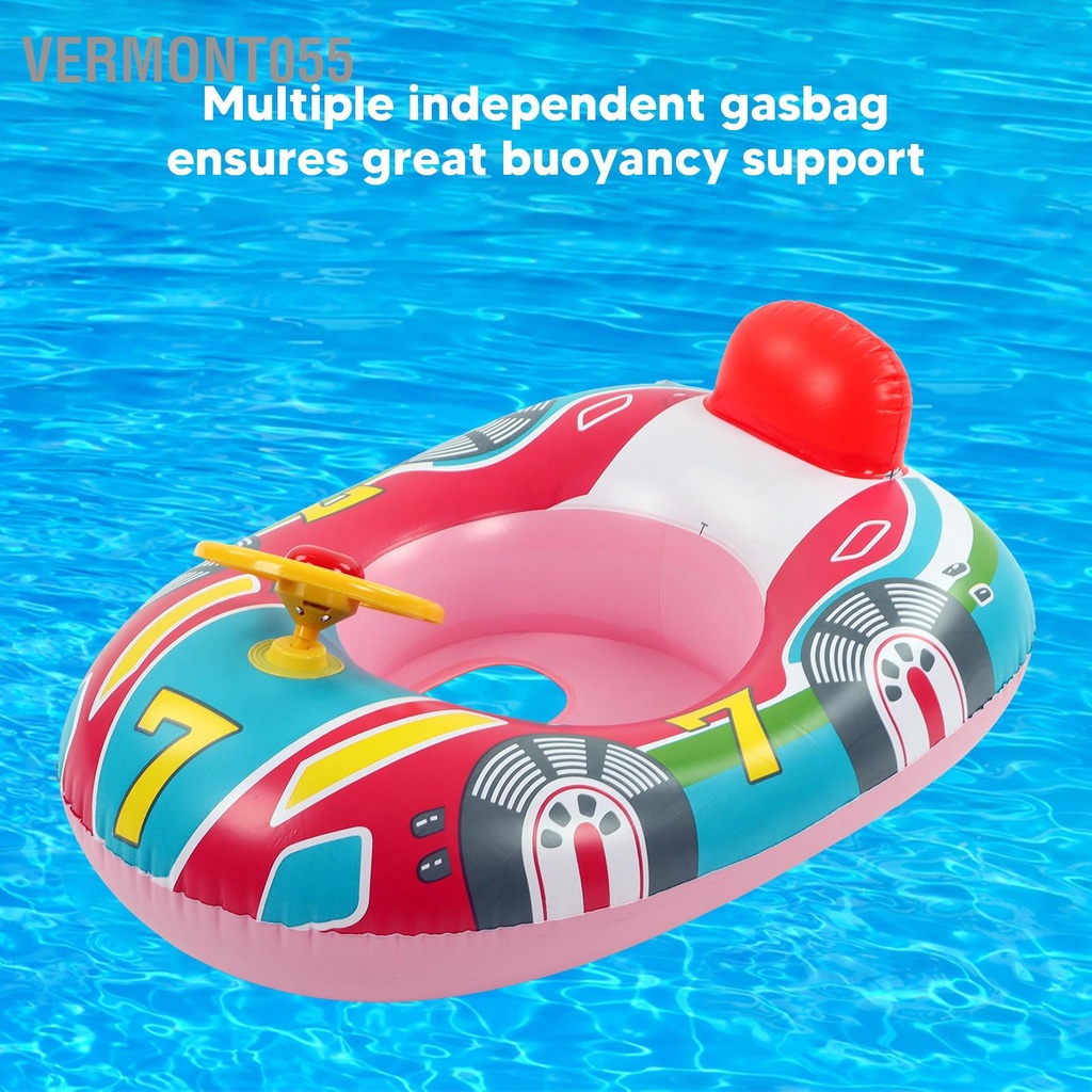 Vermont055 Du Thuyền Bể Bơi Phao Bơm Hơi Bọc Vô Lăng Nhựa PVC Chống Rò Rỉ Chân Lỗ Tập Đi Cho Mùa Hè