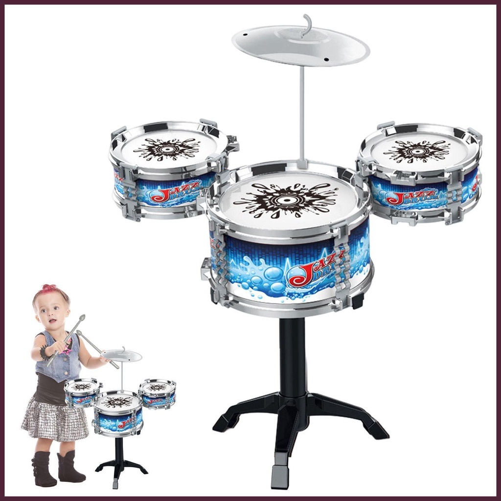 Bộ Trống Thiết Kế Khung Hỗ Trợ Chân Nhỏ Hỗ Trợ Học Chơi Và Khảm Đá Dành Cho Người Mới Bắt Đầu