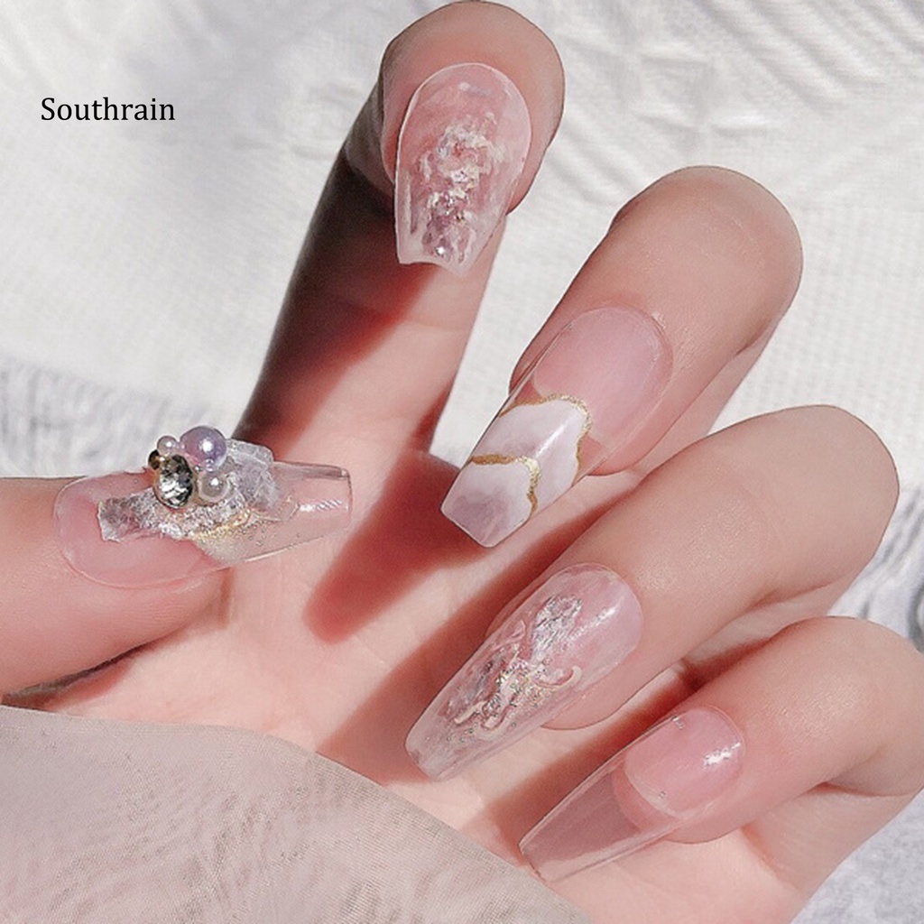 1 Hộp Sequin Hình Vỏ Sò Lấp Lánh Không Phai Màu Trang Trí Móng Cho Nữ