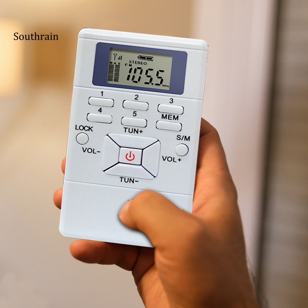 Radio Mini HRD-102 Có Màn Hình LCD Đa Năng Kèm Tai Nghe Tiện Dụng