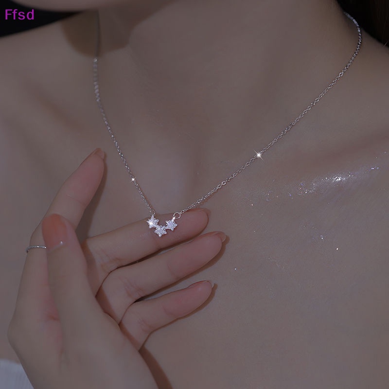 {Ffsd} Vòng cổ Mặt Ngôi Sao Lấp Lánh Dễ Thương Phong Cách Hàn Quốc Tinh Tế Làm Quà Tặng Sinh Nhật Cho Nữ