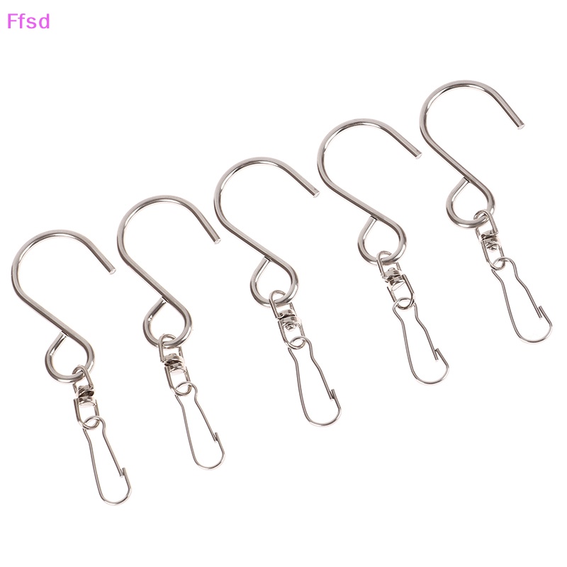 {Ffsd} Set 5 Móc Xoay Bằng Thép Không Gỉ Treo Chuông Gió Con Quay Pha Lê Trang Trí Tiệc Bán Chạy * Bán Chạy