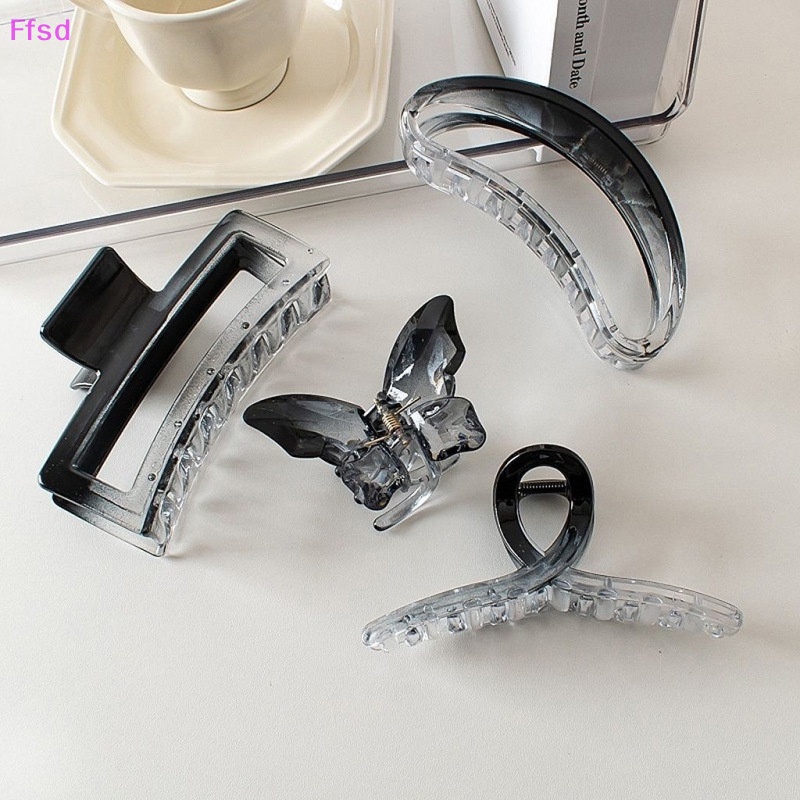 Kẹp Tóc Hình Cá Mập Màu Gradient Phong Cách Hàn Quốc Thời Trang Cho Nữ