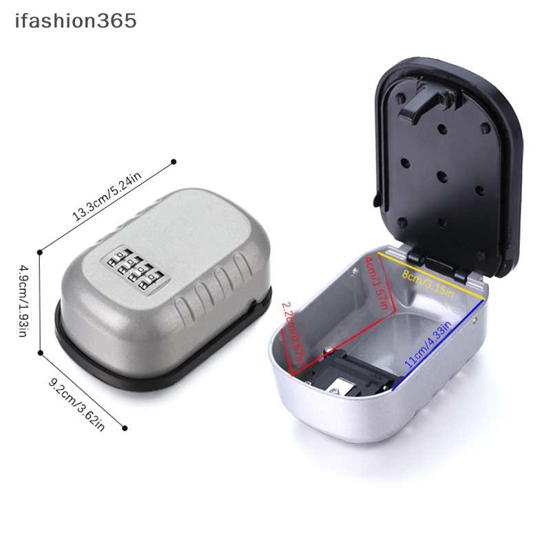 Hộp Đựng Thẻ ID / Chìa Khóa Dự Phòng Bằng Kim Loại Có Mật Khẩu ifashion365