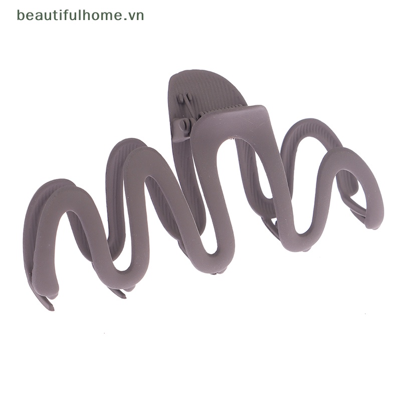 Kẹp Tóc Càng Cua Hình Gợn Sóng / Hình Học Màu Đục Cho Nữ [beauty]