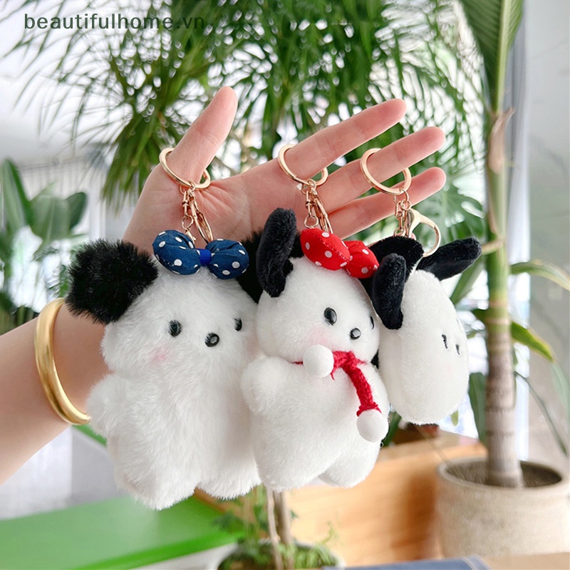 [beautifulhome] Móc Khóa Hình Búp Bê Nhồi Bông Pochacco Plushie Hoạt Hình Dễ Thương [beauty]