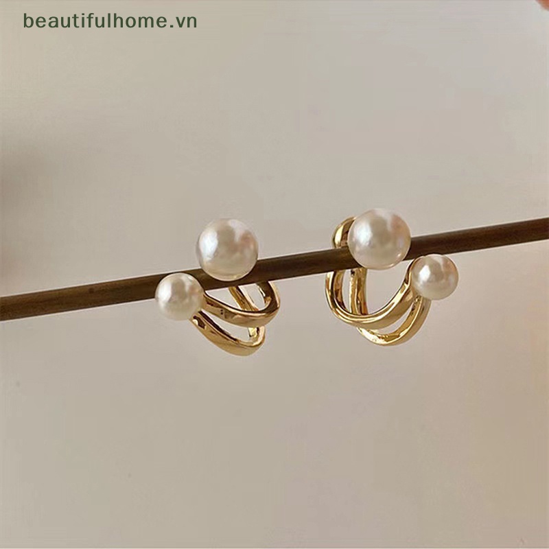 Bông Tai Ngọc Trai Đơn Giản Thời Trang Hàn Quốc 2021 Cho Nữ