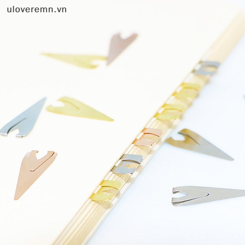 Set 10 Giá Đỡ Đánh Dấu Trang Sách Bằng Kim Loại Rỗng Sáng Tạo Cho Học Sinh