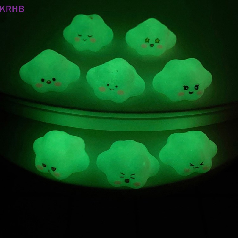 Krhb Set 3 Móc Khóa Trang Trí Điện Thoại Mô Phỏng Hình Đám Mây Makaron Phát Quang Đáng Yêu diy Mới