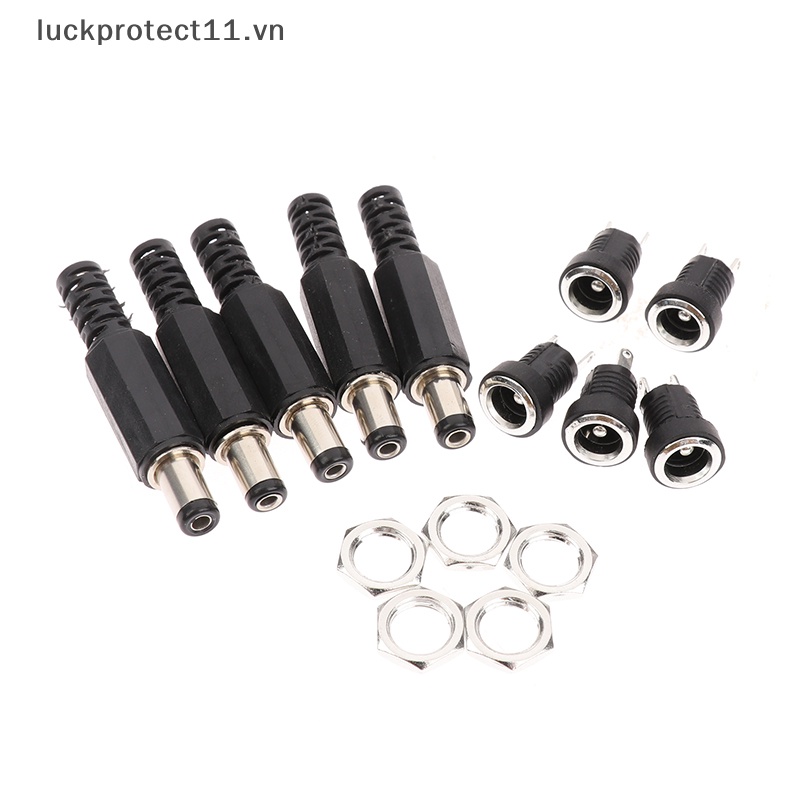 # Dây Cáp 3C &amp; NEW 3C # Set 5 Cặp Phích Cắm Nguồn DC 5.5X2.1 12V