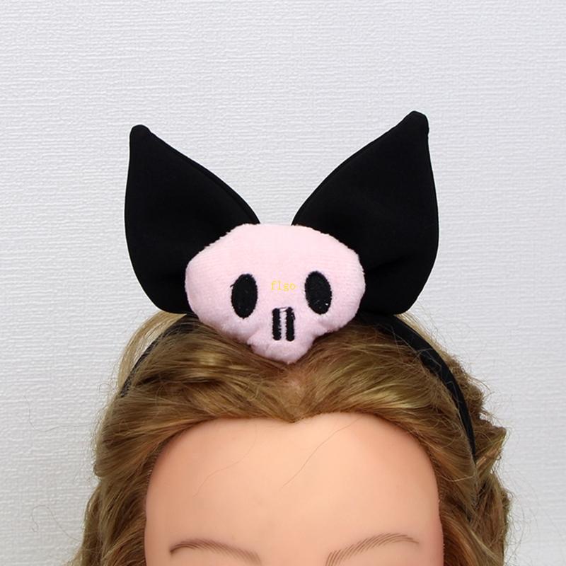 Flgo Băng Đô Hóa Trang Halloween Hình Đầu Lâu Bằng Lông Nhung Mềm Mại Chống Trượt Cho Nữ