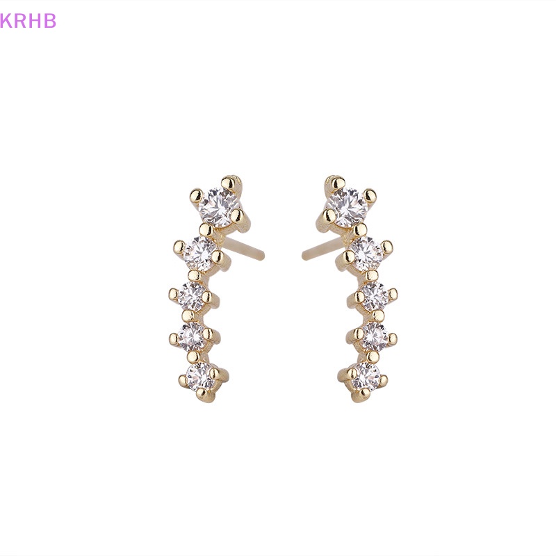 Khuyên Tai Đính Đá Zircon Phong Cách Phương Tây Dễ Thương Dành Cho Nữ Mới