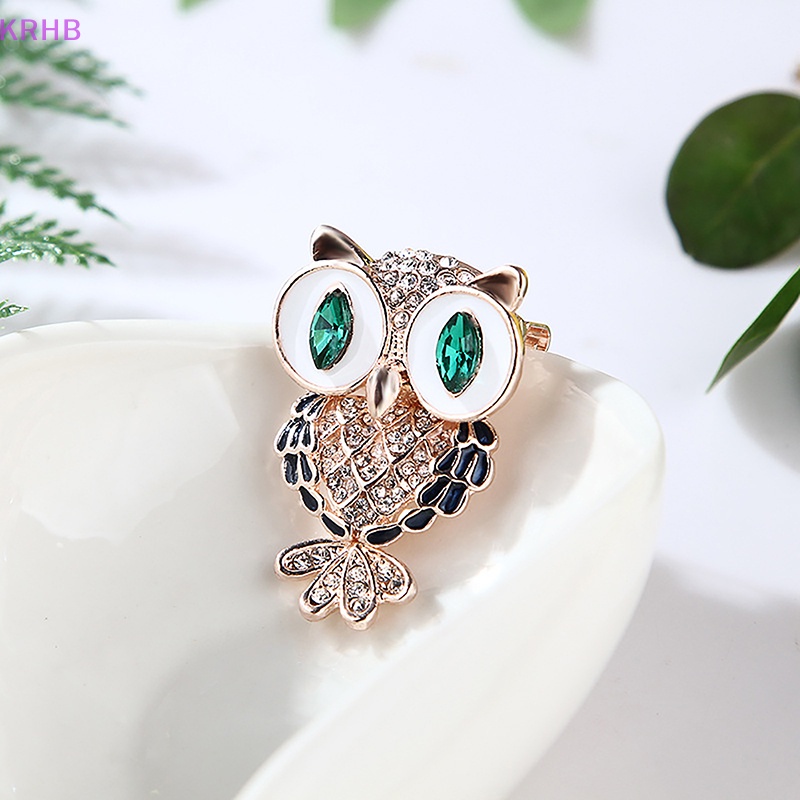 Ghim Cài Áo Hình Cú Mèo Đính Đá Thời Trang Cho Nữ Mới