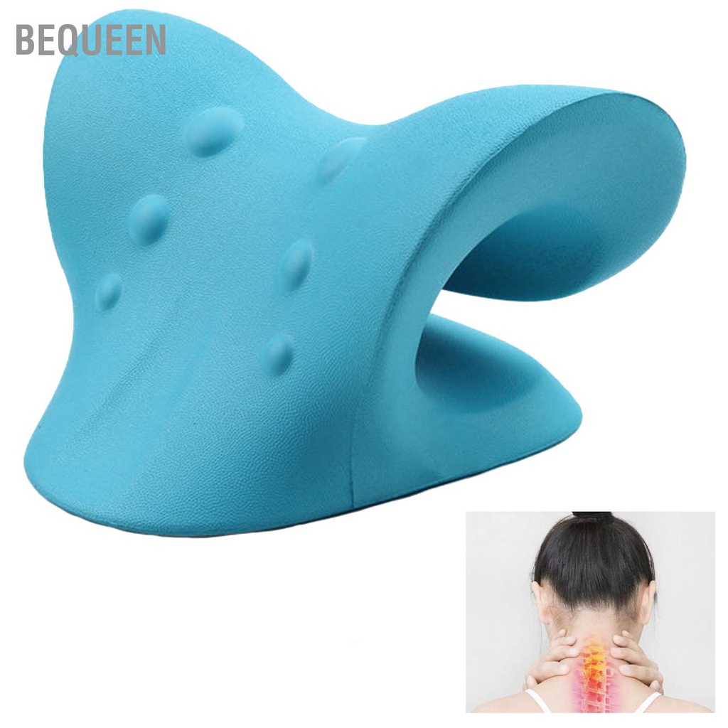 Bequeen Có hàng sẵn Cổ Tử Cung Kéo Gối Vai Thư Giãn Giảm Đau Silicone Acupoint Massage Di Động Cáng