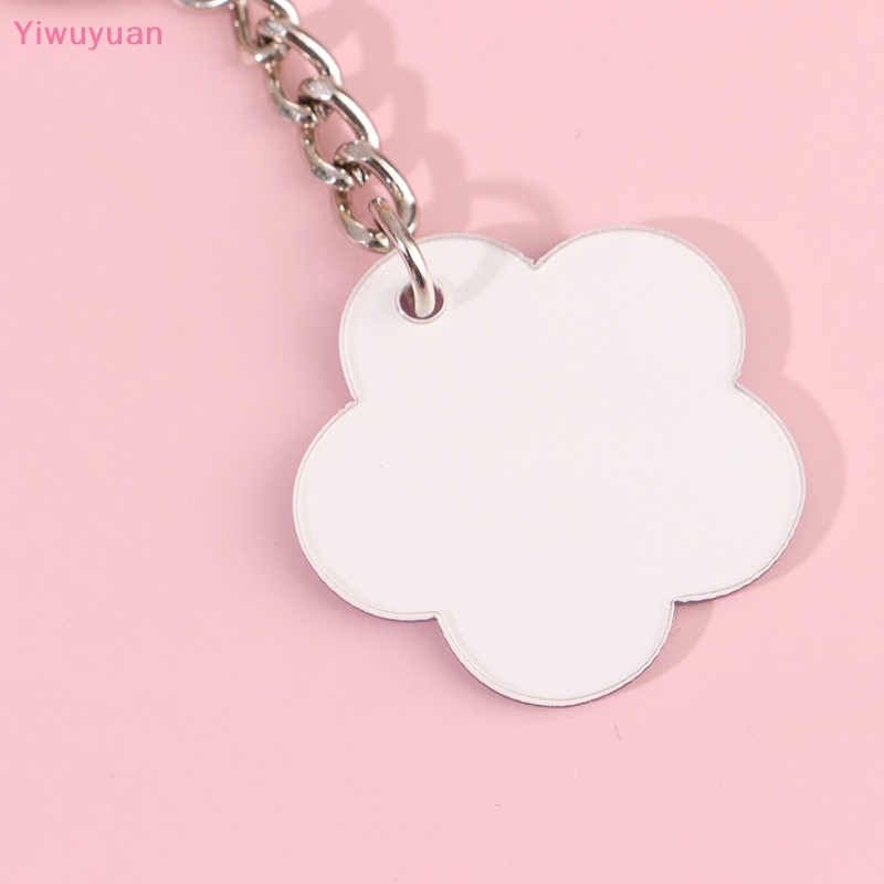 < Yiwuyuan > Móc Khóa Acrylic Hình Hoa Màu Kẹo Tối Giản