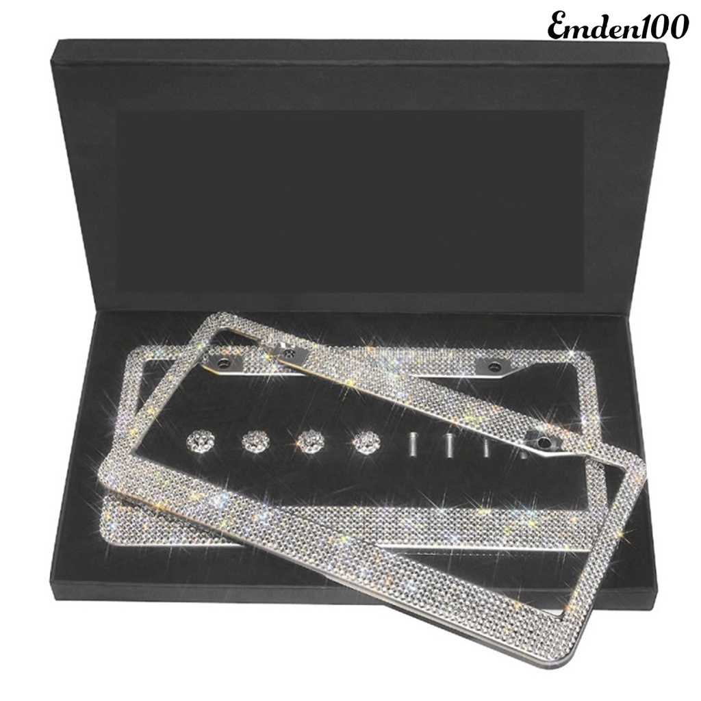 Giá Đỡ Biển Số Xe Hơi Đính Đá Pha Lê Giả Chịu Nhiệt Độ Cao 2 Lỗ Tiện Dụng