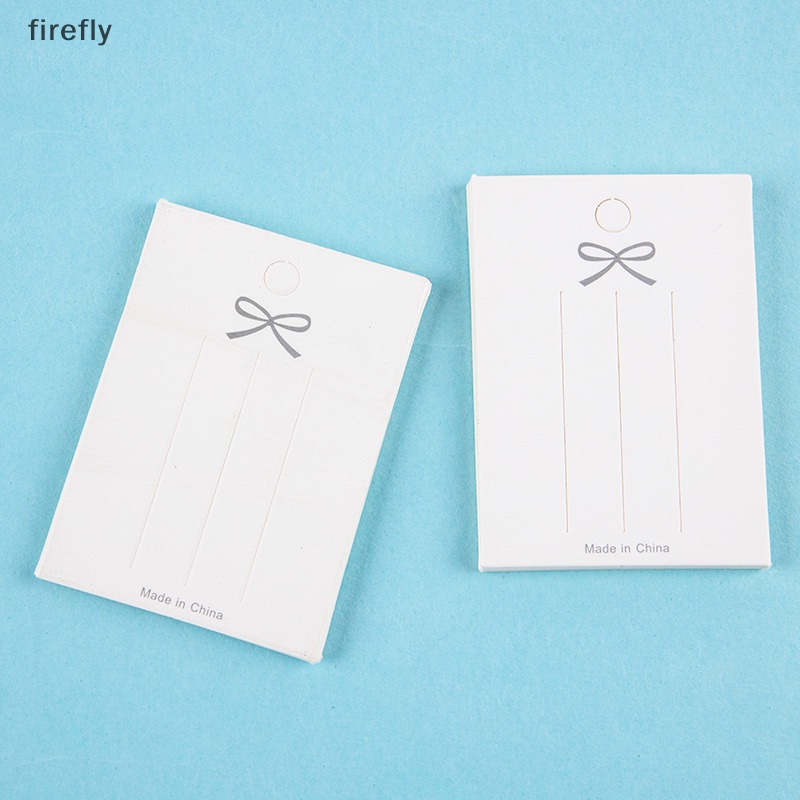 Set 50 Thẻ Giấy Màu Trắng Làm Kẹp Tóc Trang Sức Thủ Công DIY
