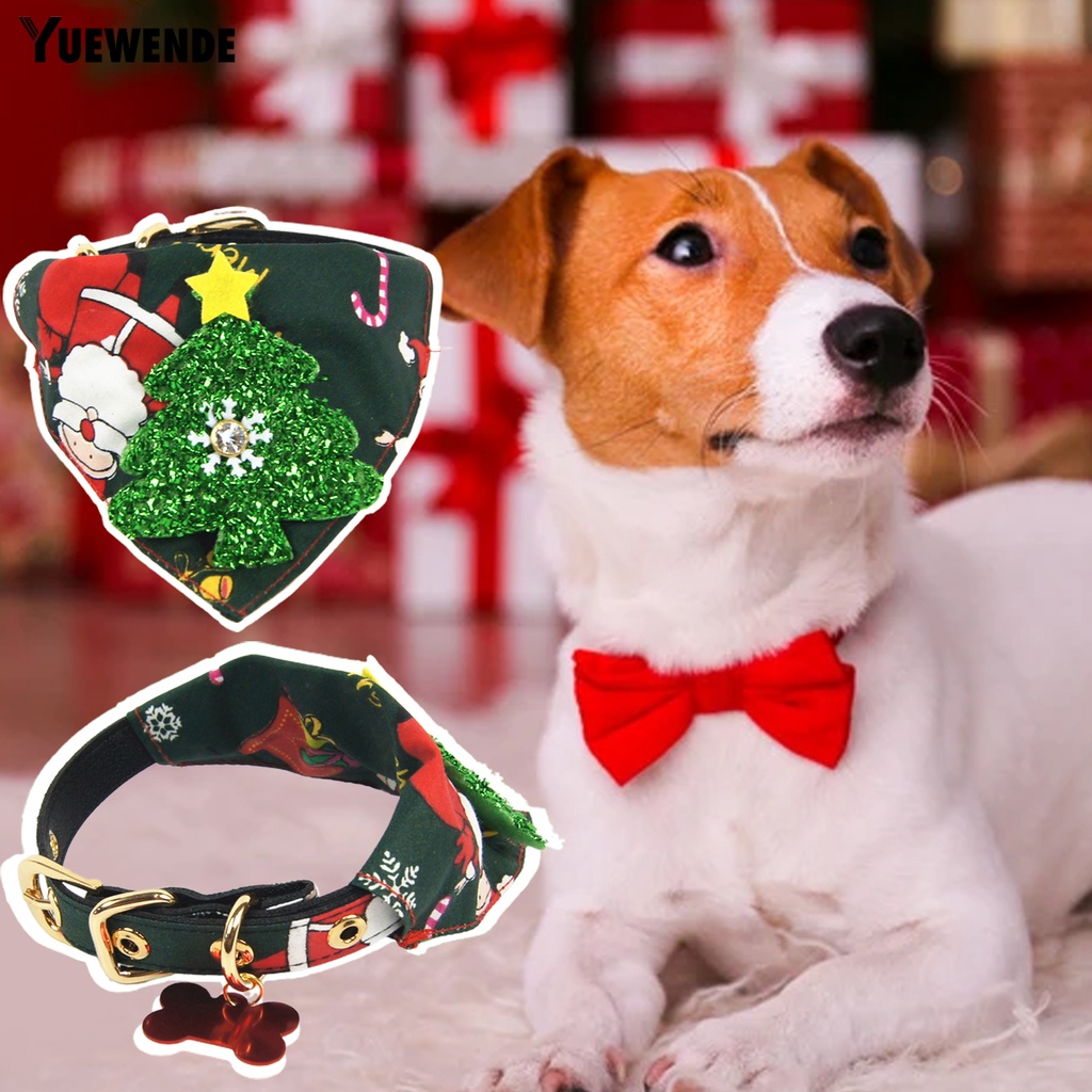 Yq.e Vòng Cổ Giả Da Hình Ngôi Sao Giáng Sinh Có Thể Điều Chỉnh Trang Trí Trong Nhà Cho Thú Cưng