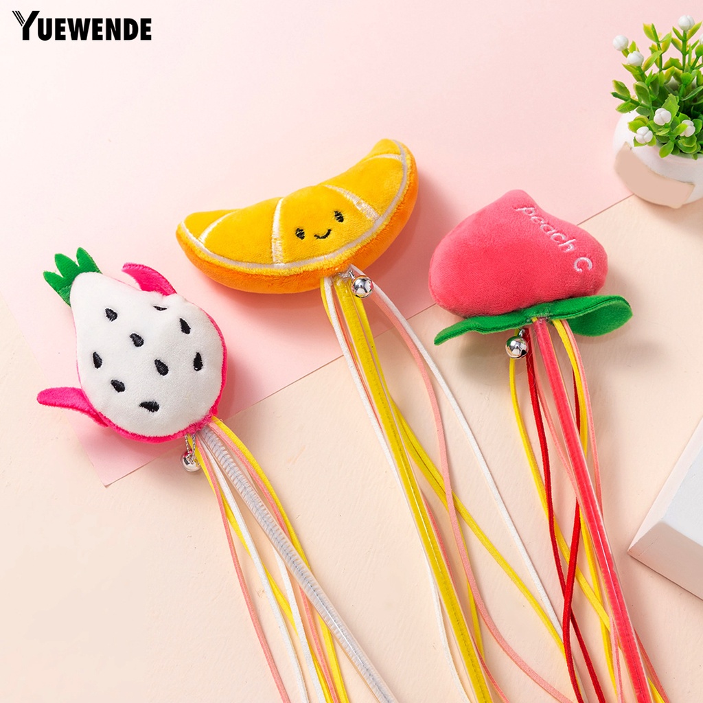 Yq.e Đồ Chơi Gậy Tương Tác Bằng Nhựa Hình Trái Cây Hoạt Hình Xinh Xắn Cho Mèo Cưng