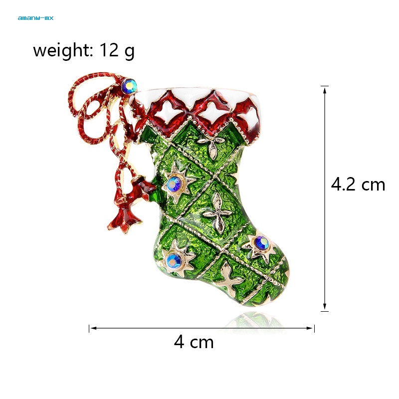 Am * Ghim Cài Áo Hình Vớ Giáng Sinh Phong Cách Âu Mỹ Phổ Biến Sáng Tạo