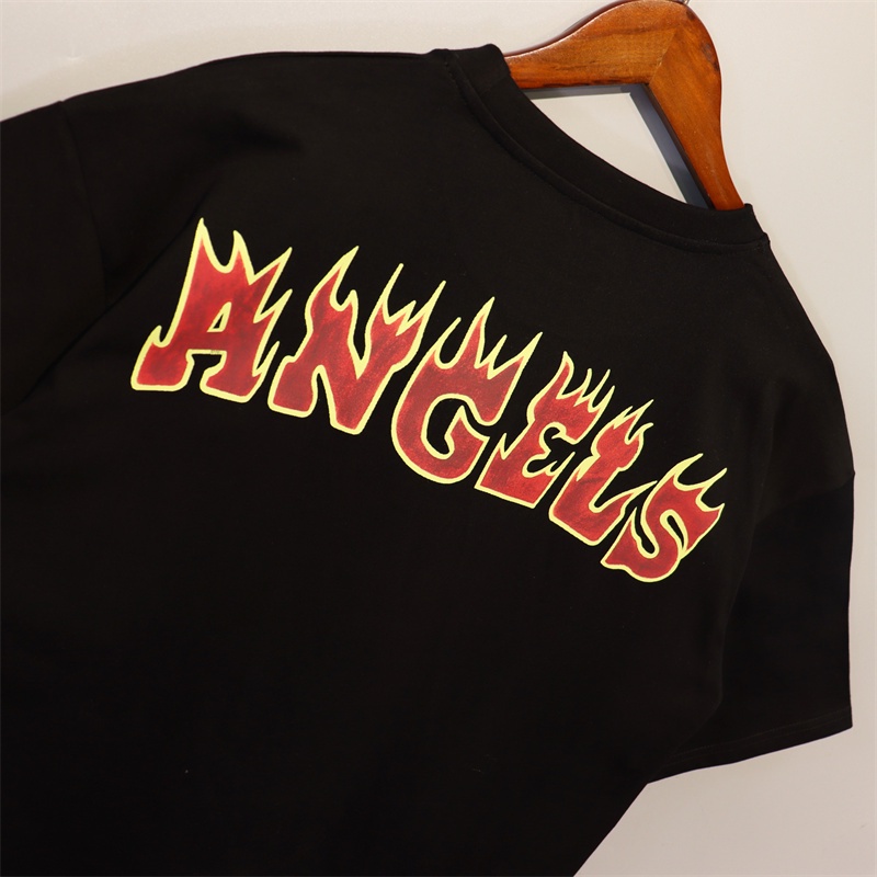 Áo Thun Tay Ngắn Dáng Rộng In Chữ Palm Angels- Thời Trang Xuân Hè 23SS